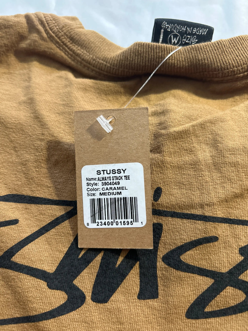 Stussy x ADWYSD Stack Tee Caramel Medium