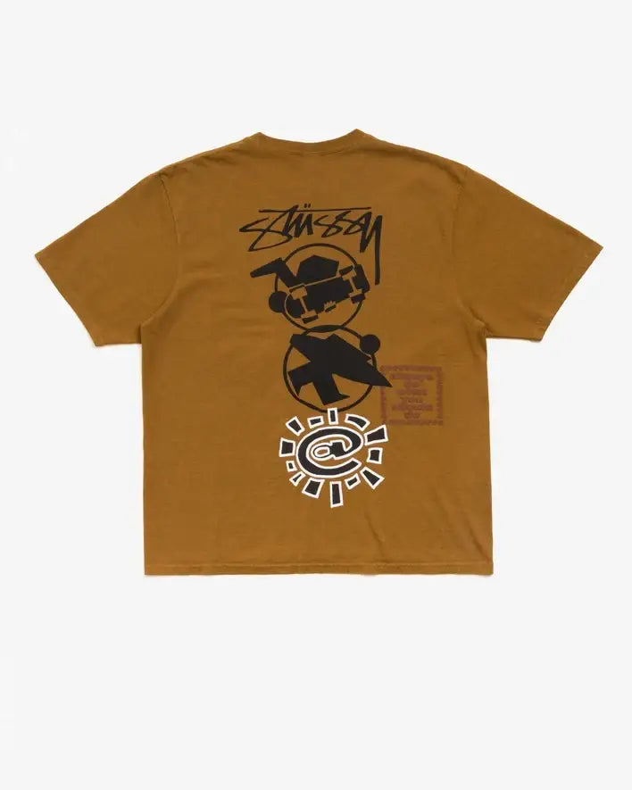 Stussy x ADWYSD Stack Tee Caramel Medium