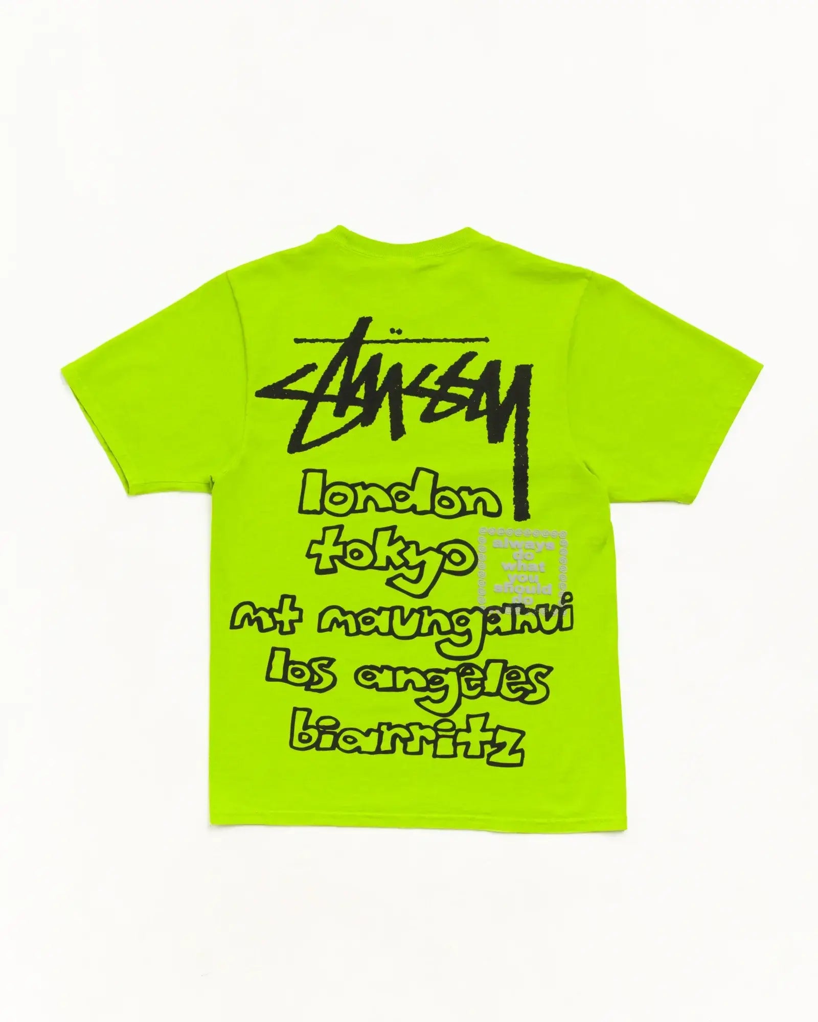 Stussy x ADWYSD World Tour Tee Lime Large