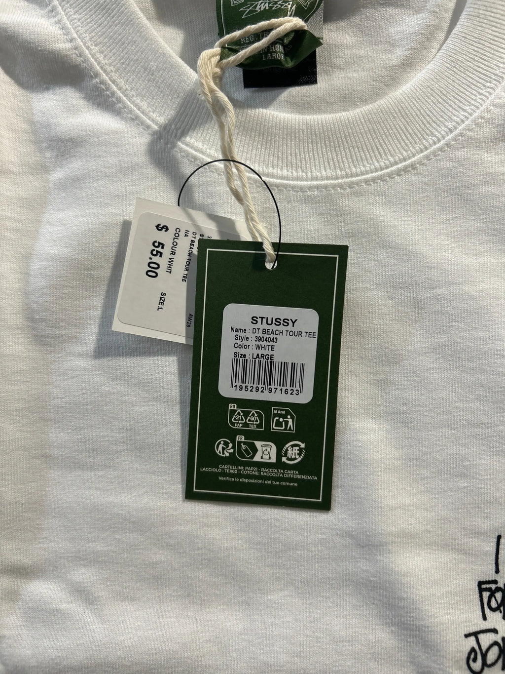 Stussy x Denim Tears Beach Tour Tee Large