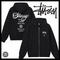 Stussy x Dover Street Market World Tour Zip-Up Hoodie Black