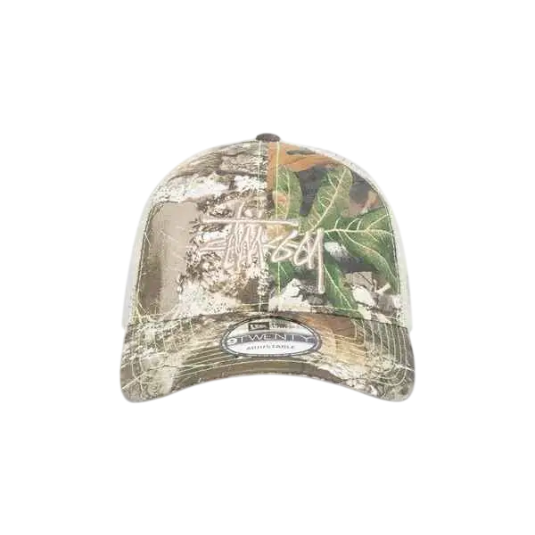 Stussy x New Era 9Twenty Basic Strapback Real Tree Camo - One size