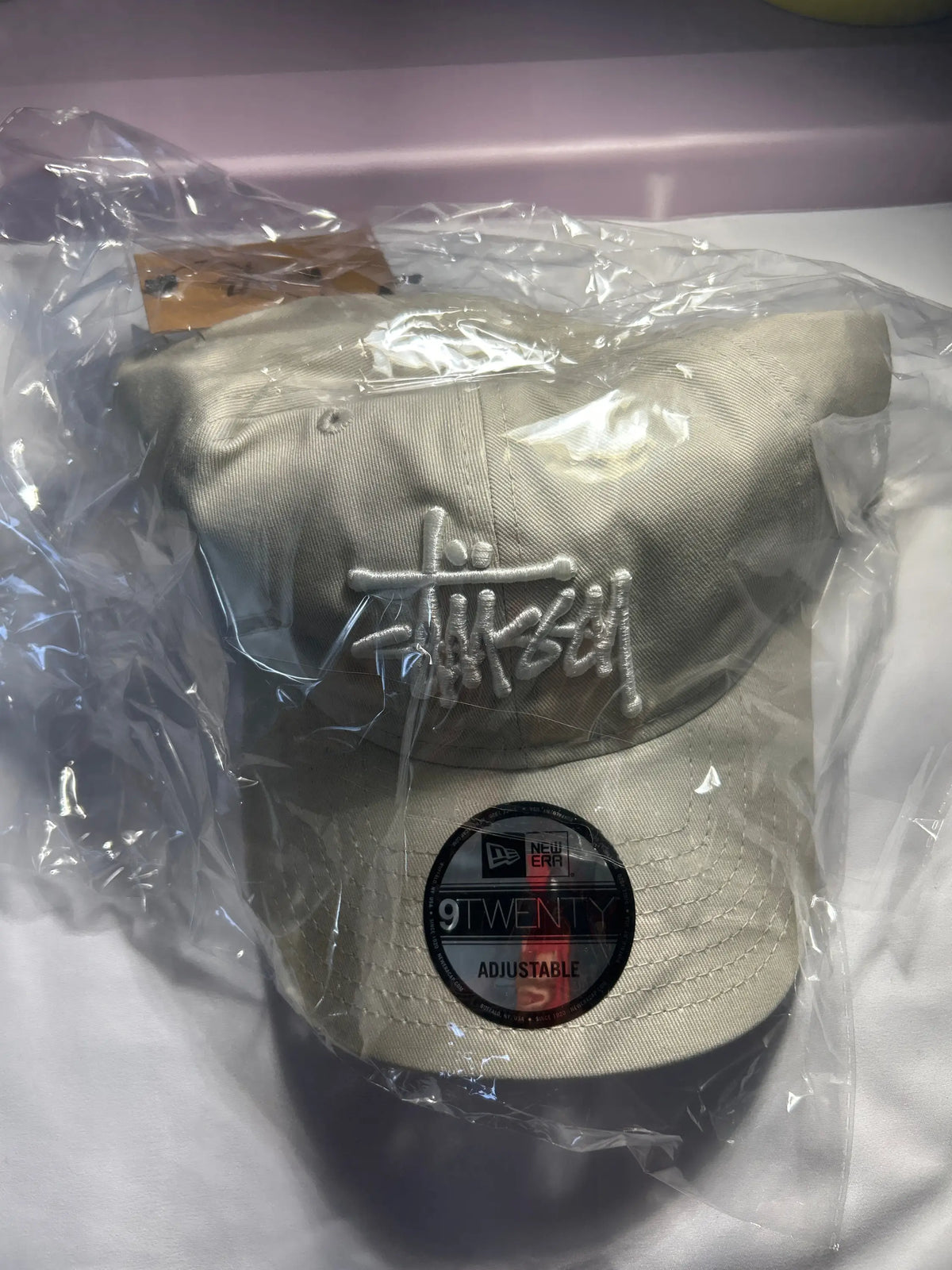 Stussy x New Era 9Twenty Basic Strapback Stone