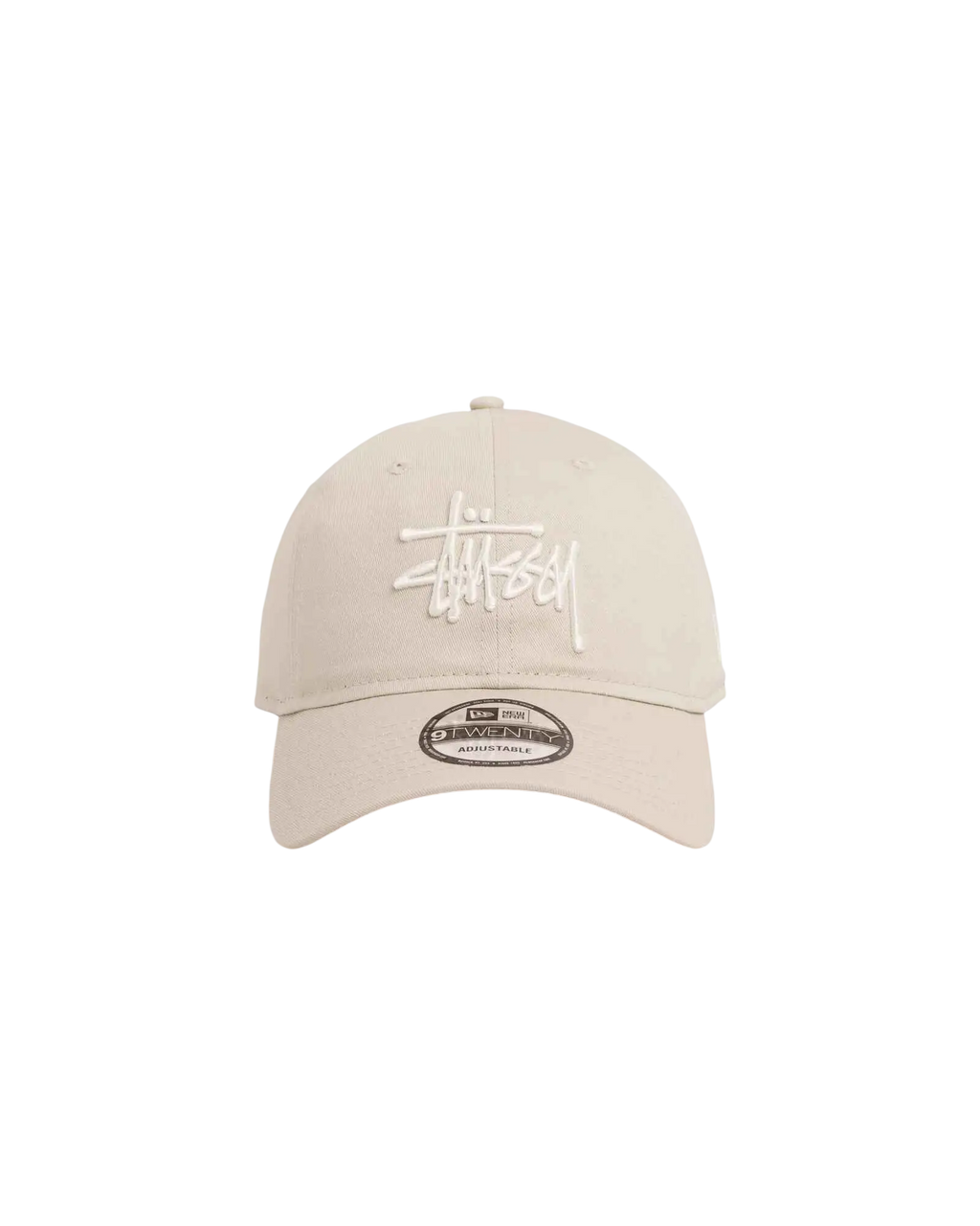 Stussy x New Era 9Twenty Basic Strapback Stone - One size