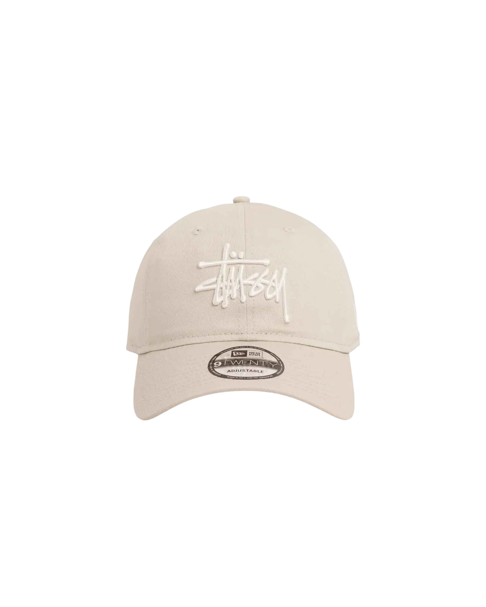 Stussy x New Era 9Twenty Basic Strapback Stone - One size
