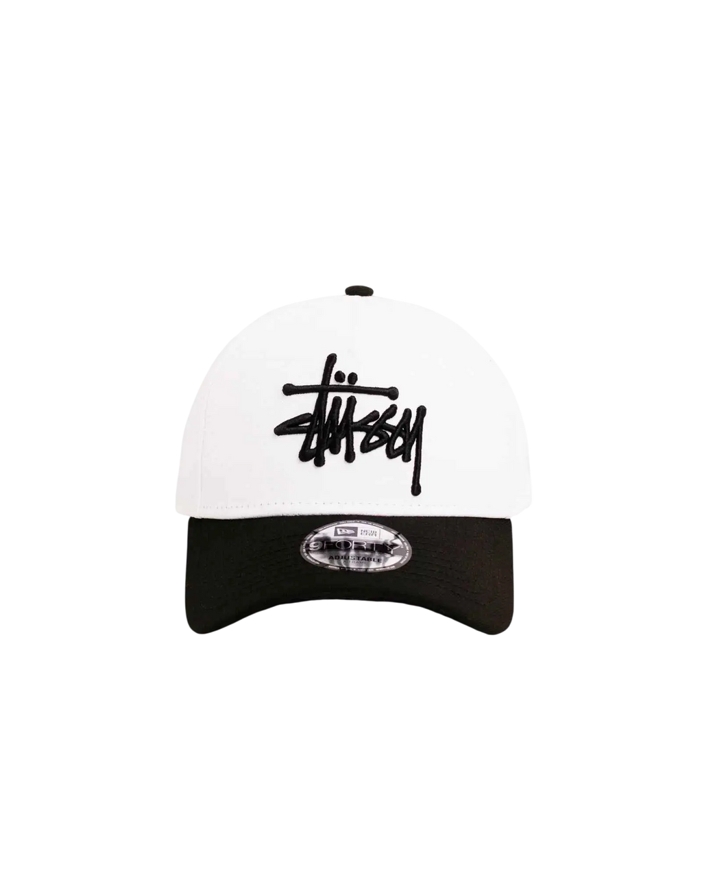 Stussy x New Era 9Twenty Basic Strapback White/Black - One size