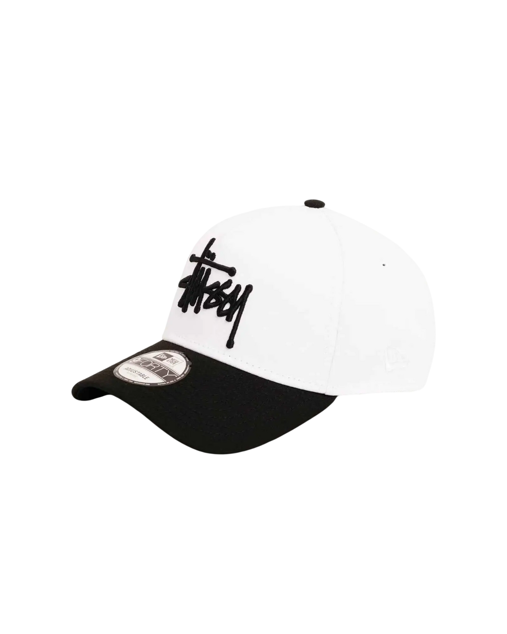 Stussy x New Era 9Twenty Basic Strapback White/Black - One size