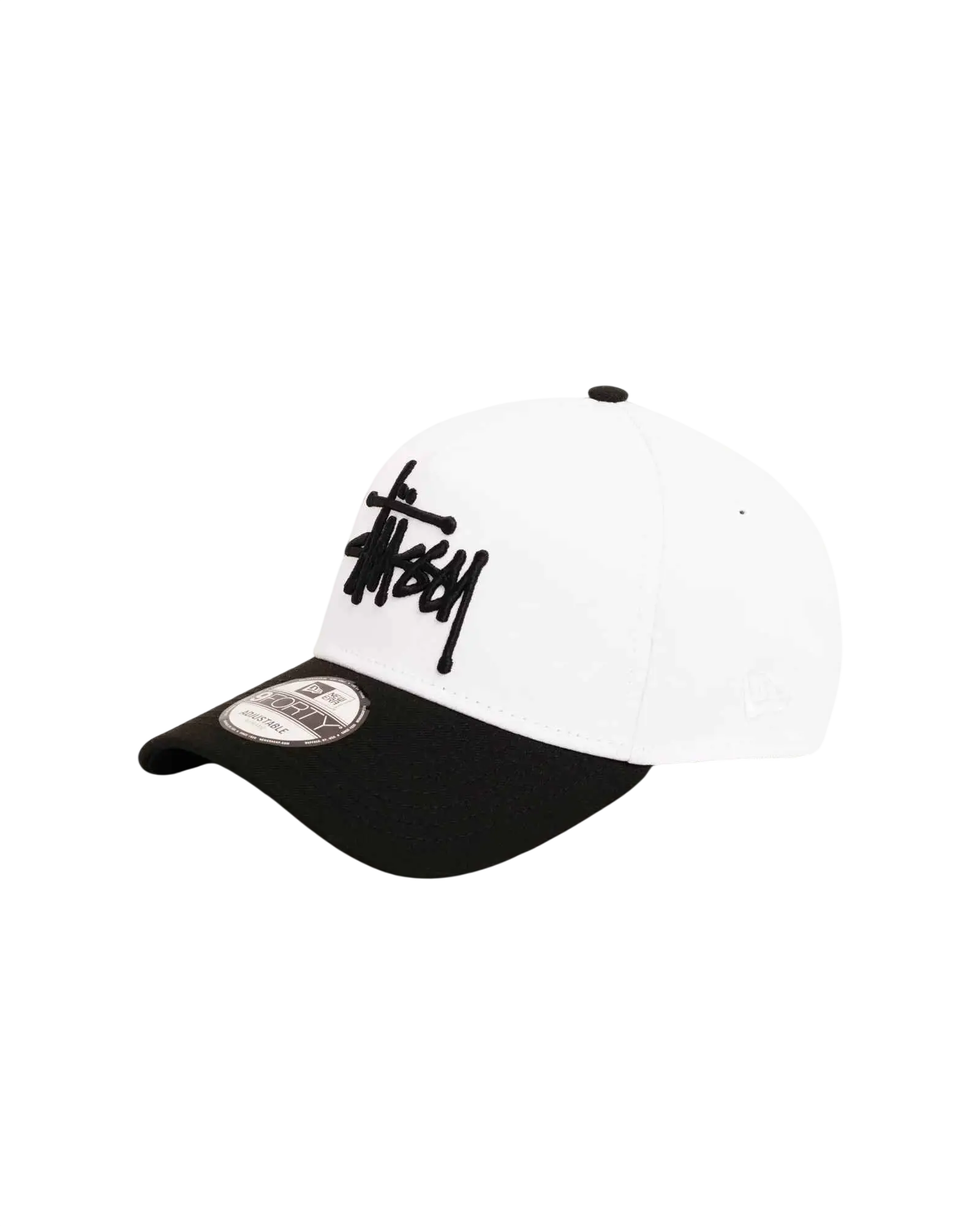 Stussy x New Era 9Twenty Basic Strapback White/Black - One size