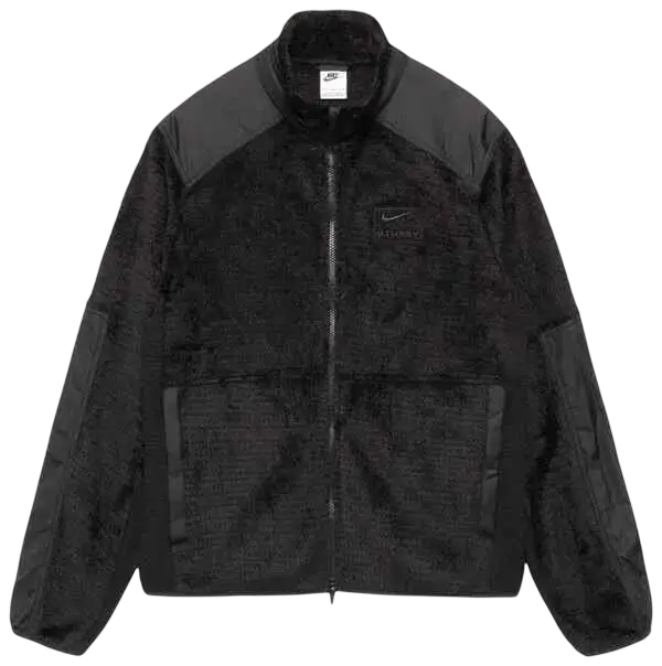 Stussy x Nike Fleece Zip Up Jacket Black - M