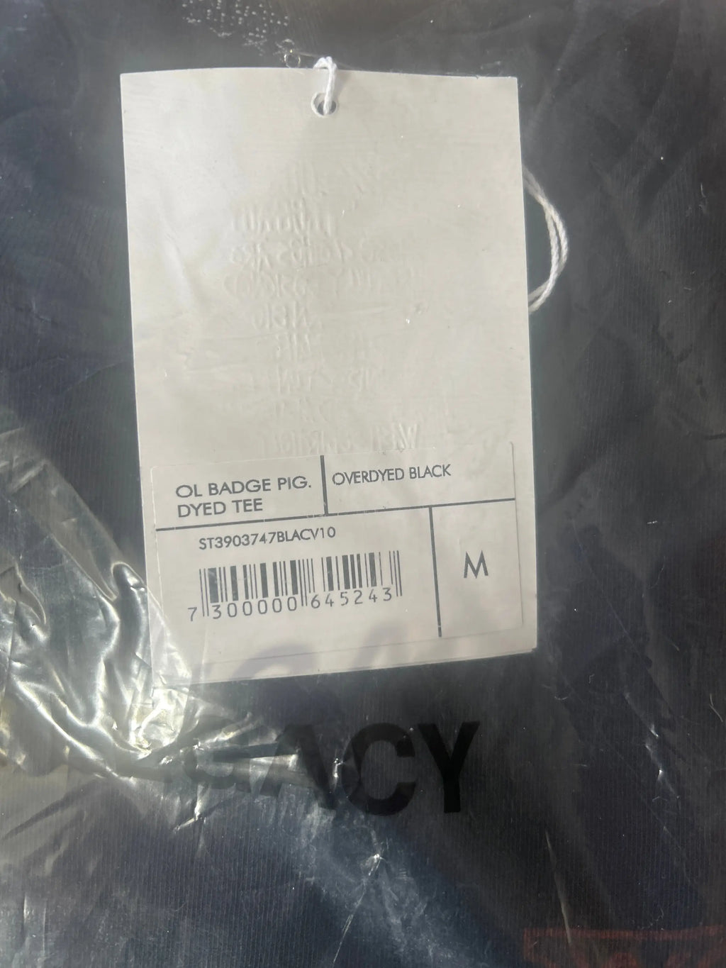 Stussy x Our Legacy Badge Tee Pigment Dyed Black Medium