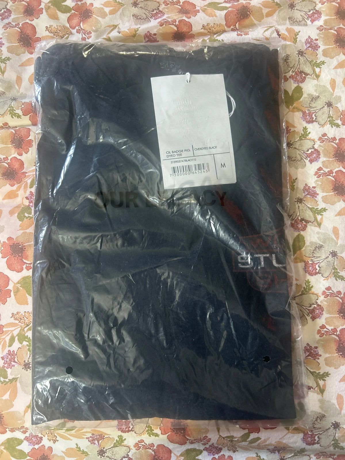 Stussy x Our Legacy Badge Tee Pigment Dyed Black Medium