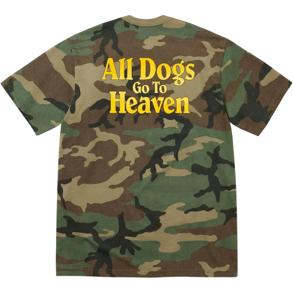 Supreme All Dogs Go To Heaven Camo Tee - M