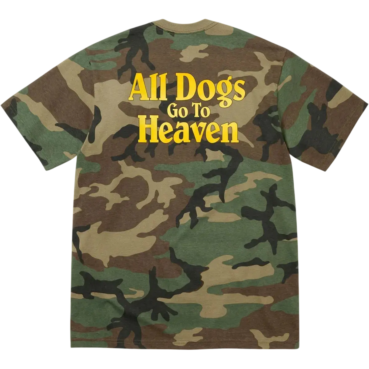 Supreme All Dogs Go To Heaven Camo Tee - M