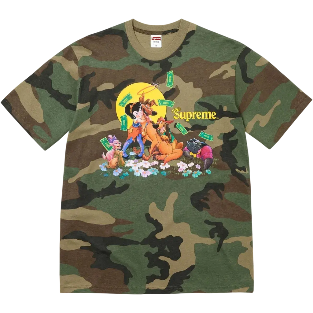 Supreme All Dogs Go To Heaven Camo Tee - M