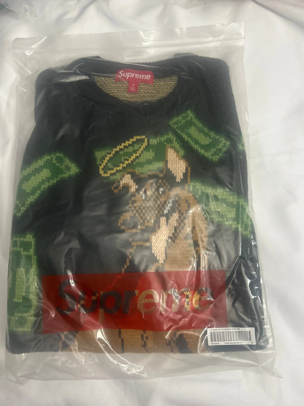 Supreme All Dogs Go To Heaven Sweater Black Medium