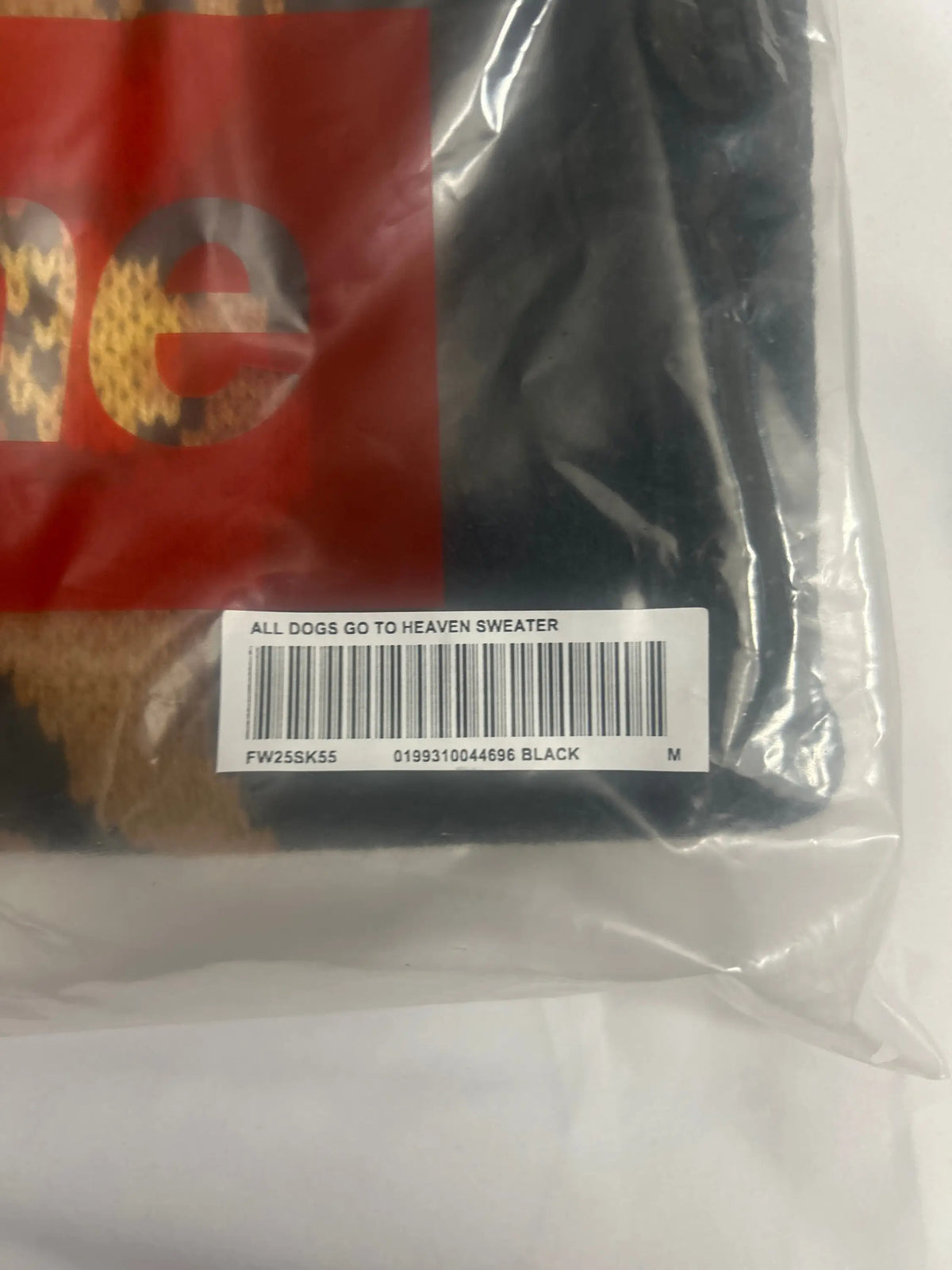 Supreme All Dogs Go To Heaven Sweater Black Medium