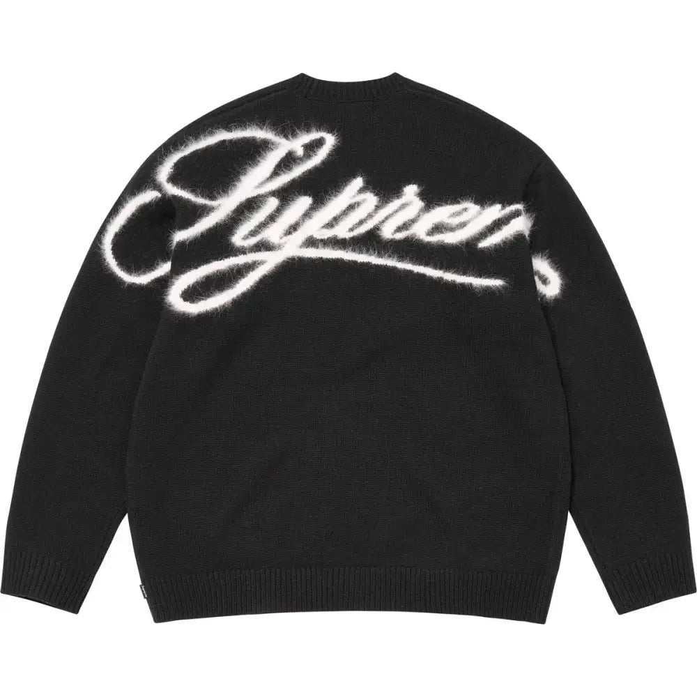 Supreme Angora Script Sweater Black - M - Crewnecks
