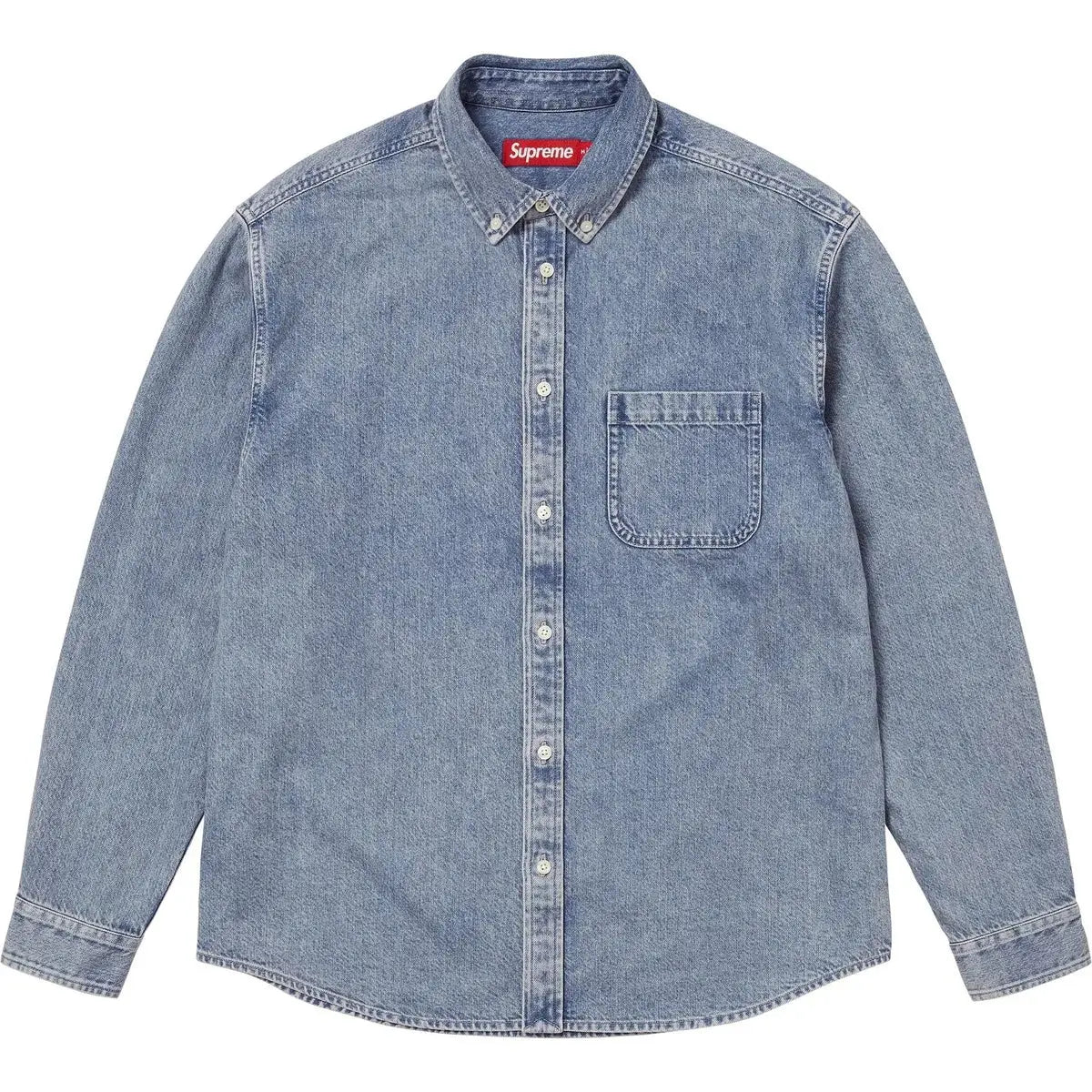 Supreme Applique Denim Shirt Indigo - Shirts