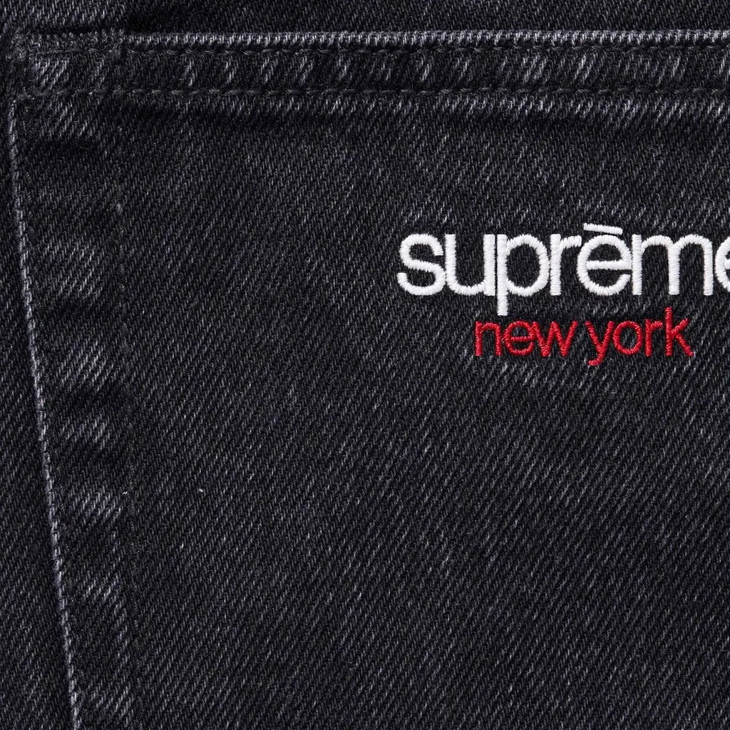 Supreme Baggy Jeans FW25 Black - 32