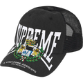 Supreme Big Crest Mesh Back 6-Panel Black - One size