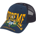 Supreme Big Crest Mesh Back 6-Panel Navy - One size