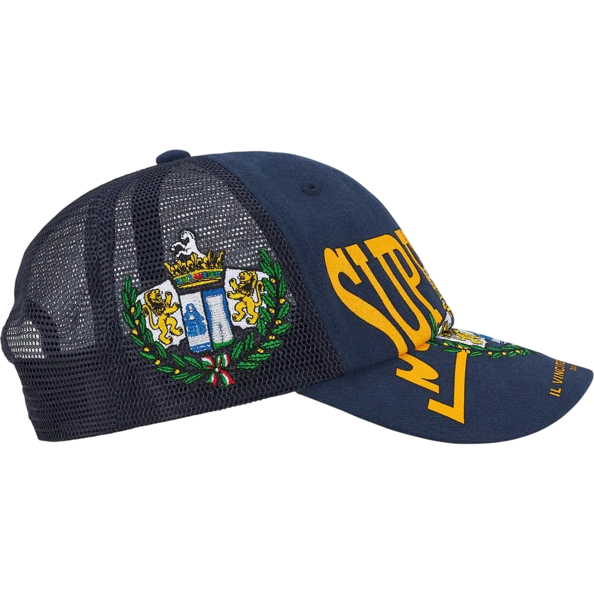 Supreme Big Crest Mesh Back 6-Panel Navy - One size