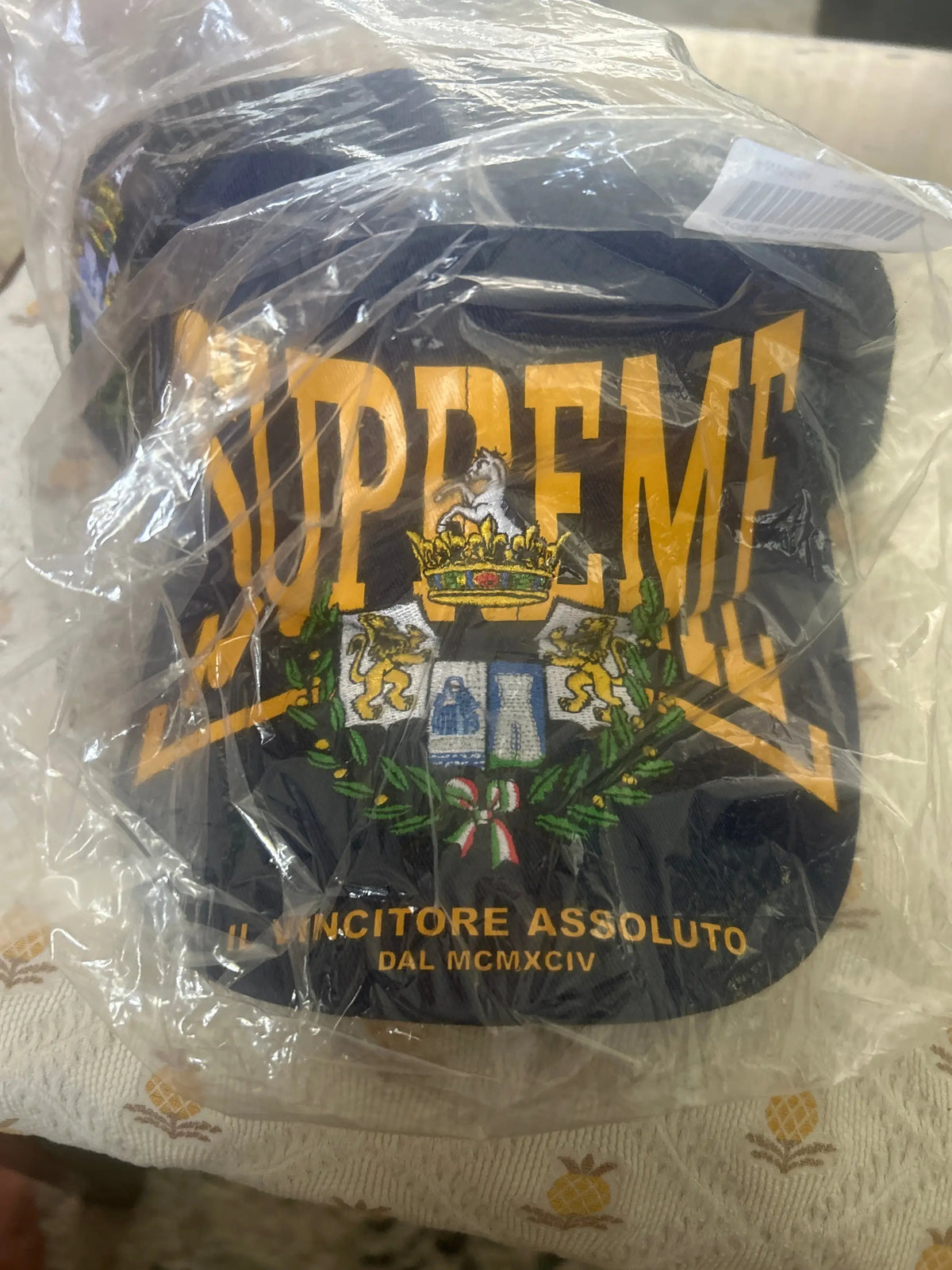 Supreme Big Crest Mesh Back 6-Panel Navy
