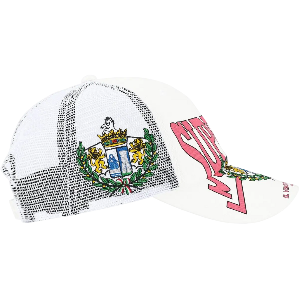 Supreme Big Crest Mesh Back 6-Panel White - One size