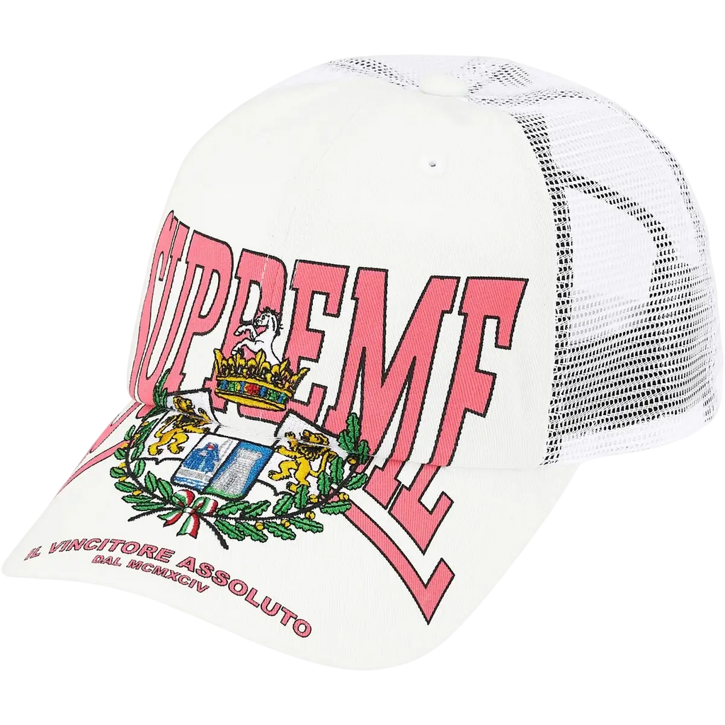 Supreme Big Crest Mesh Back 6-Panel White - One size