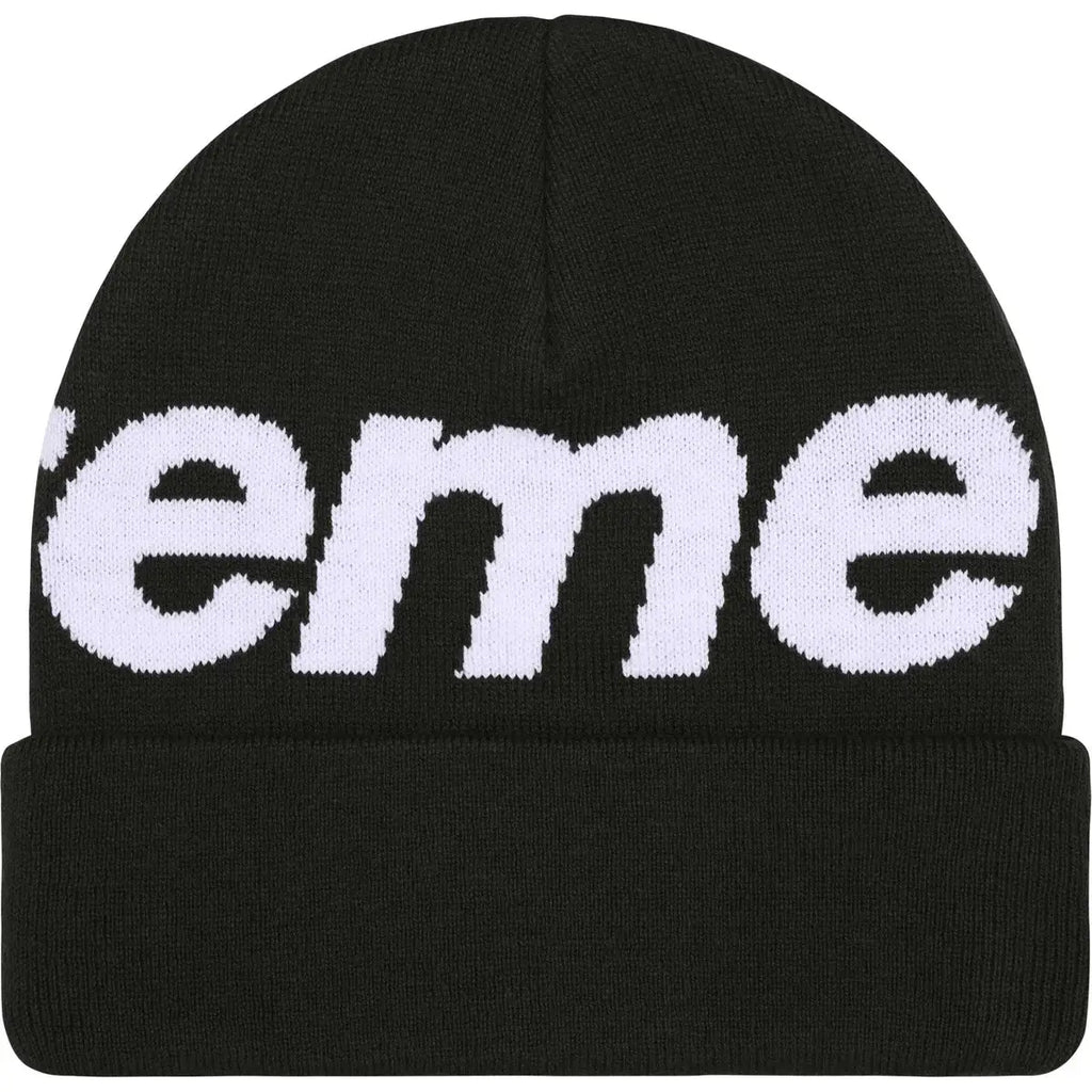 Supreme Big Logo Beanie FW25 Black - Hats