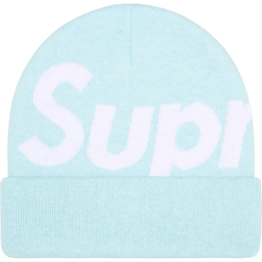 Supreme Big Logo Beanie FW25 Light Blue - Hats