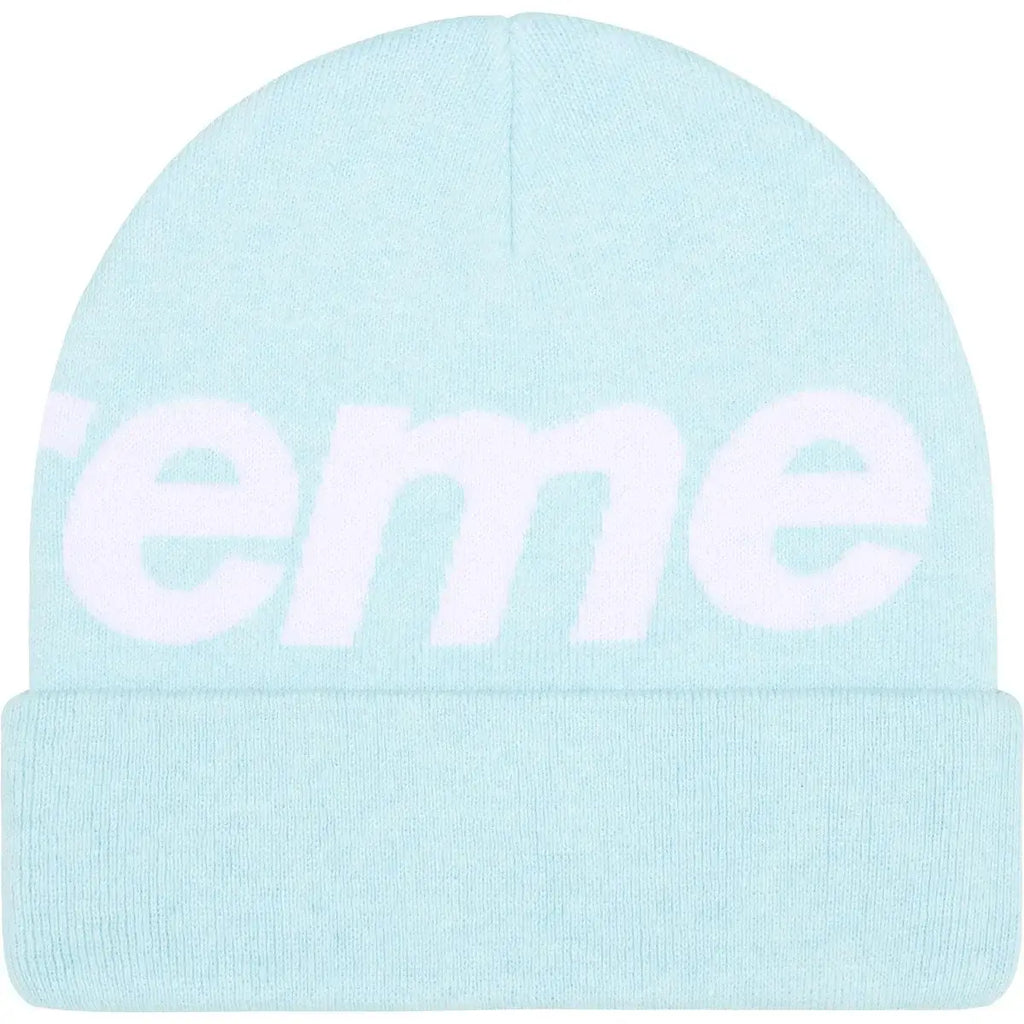 Supreme Big Logo Beanie FW25 Light Blue - Hats