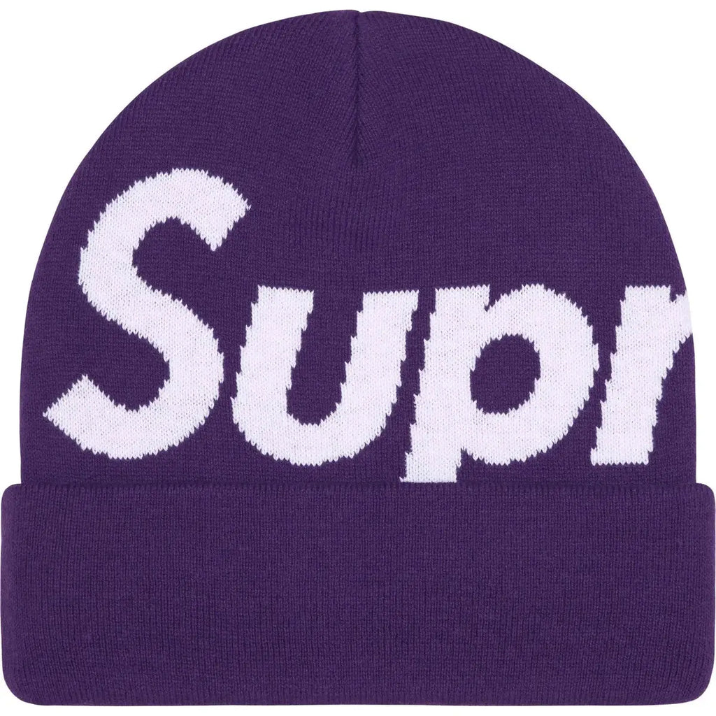 Supreme Big Logo Beanie FW25 Purple - Hats