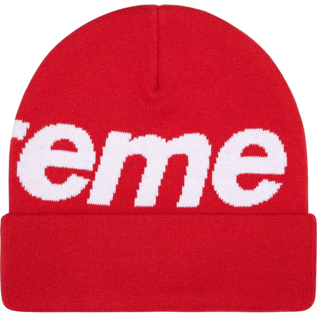 Supreme Big Logo Beanie FW25 Red - Hats
