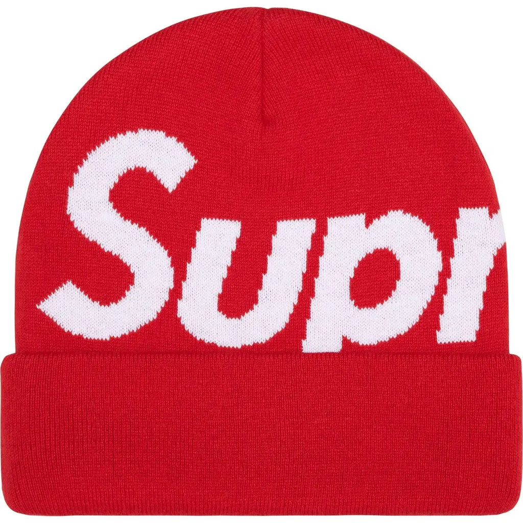 Supreme Big Logo Beanie FW25 Red - Hats