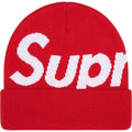 Supreme Big Logo Beanie FW25 Red - Hats