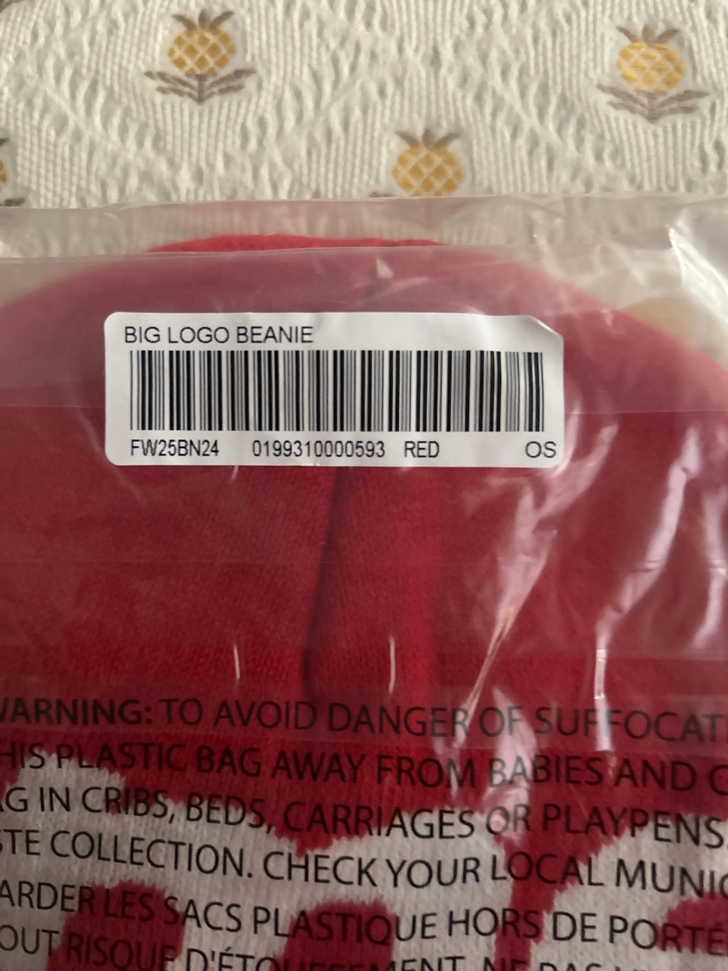 Supreme Big Logo Beanie FW25 Red