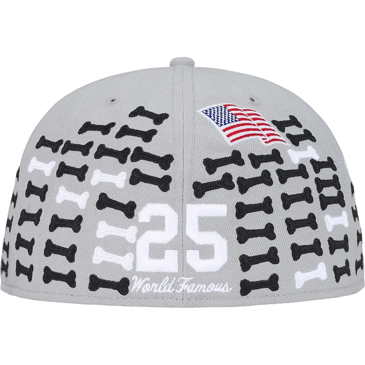 Supreme Bones Box Logo New Era 59Fifty Fitted Hat Grey - 7 3/8
