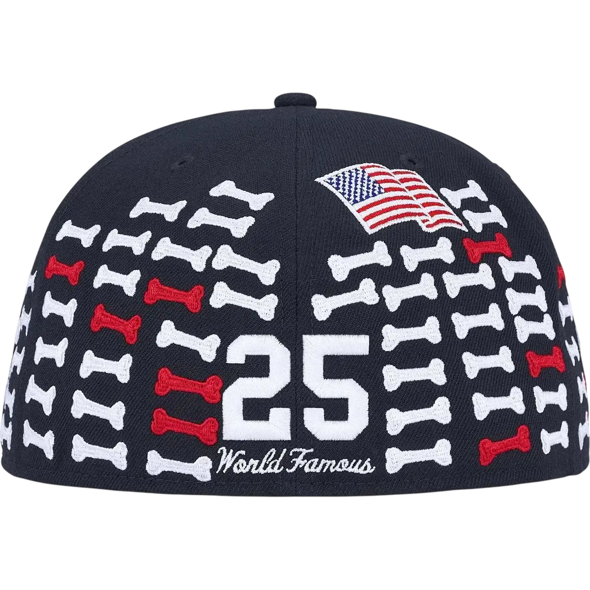 Supreme Bones Box Logo New Era 59Fifty Fitted Hat Navy - 7 3/8