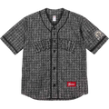 Supreme Boucle Baseball Jersey Black W/Matching Fitted Hat (7 3/8) - M