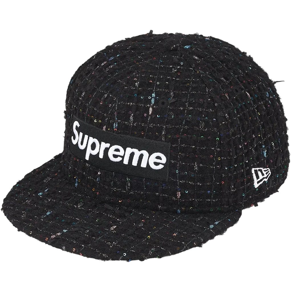 Supreme Boucle Baseball Jersey Black W/Matching Fitted Hat (7 3/8) - M