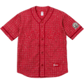 Supreme Boucle Baseball Jersey Red W/Matching Fitted Hat (7 3/8) - M