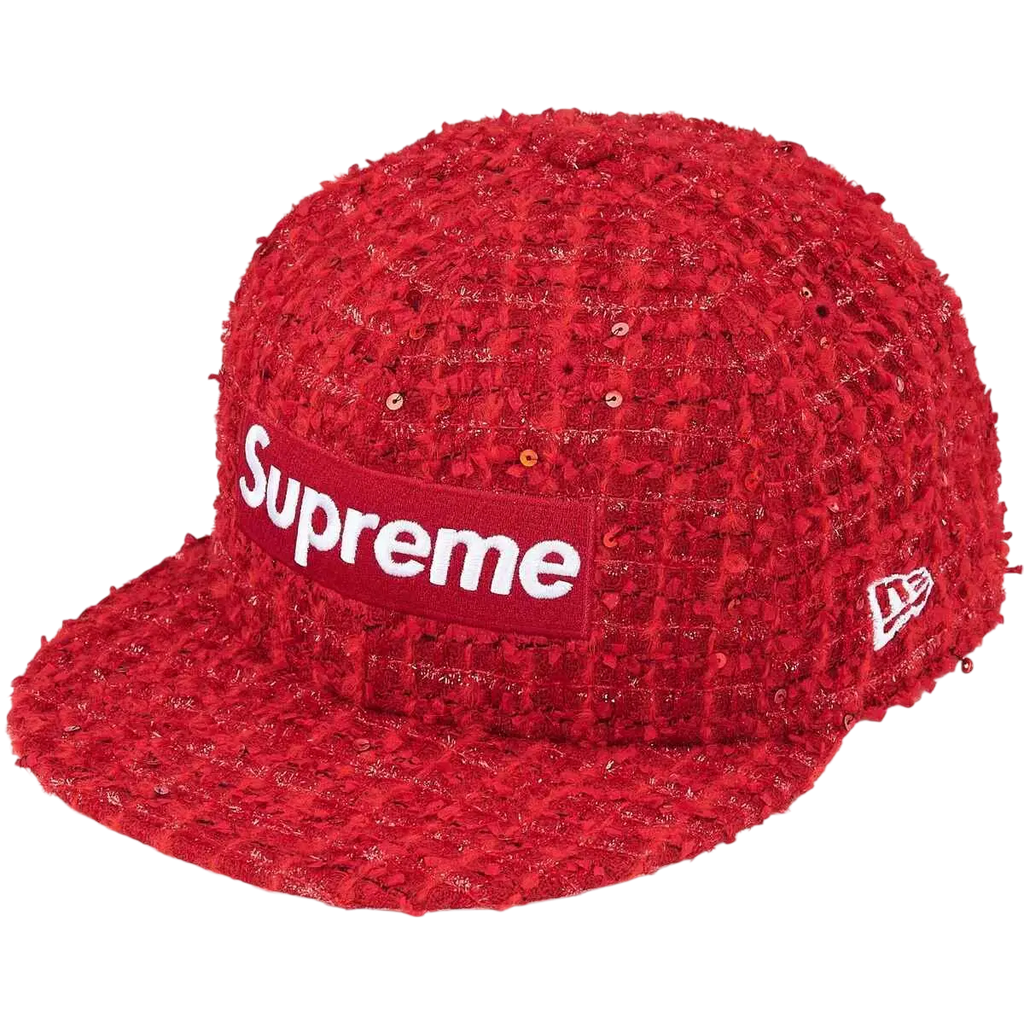 Supreme Boucle Baseball Jersey Red W/Matching Fitted Hat (7 3/8) - M