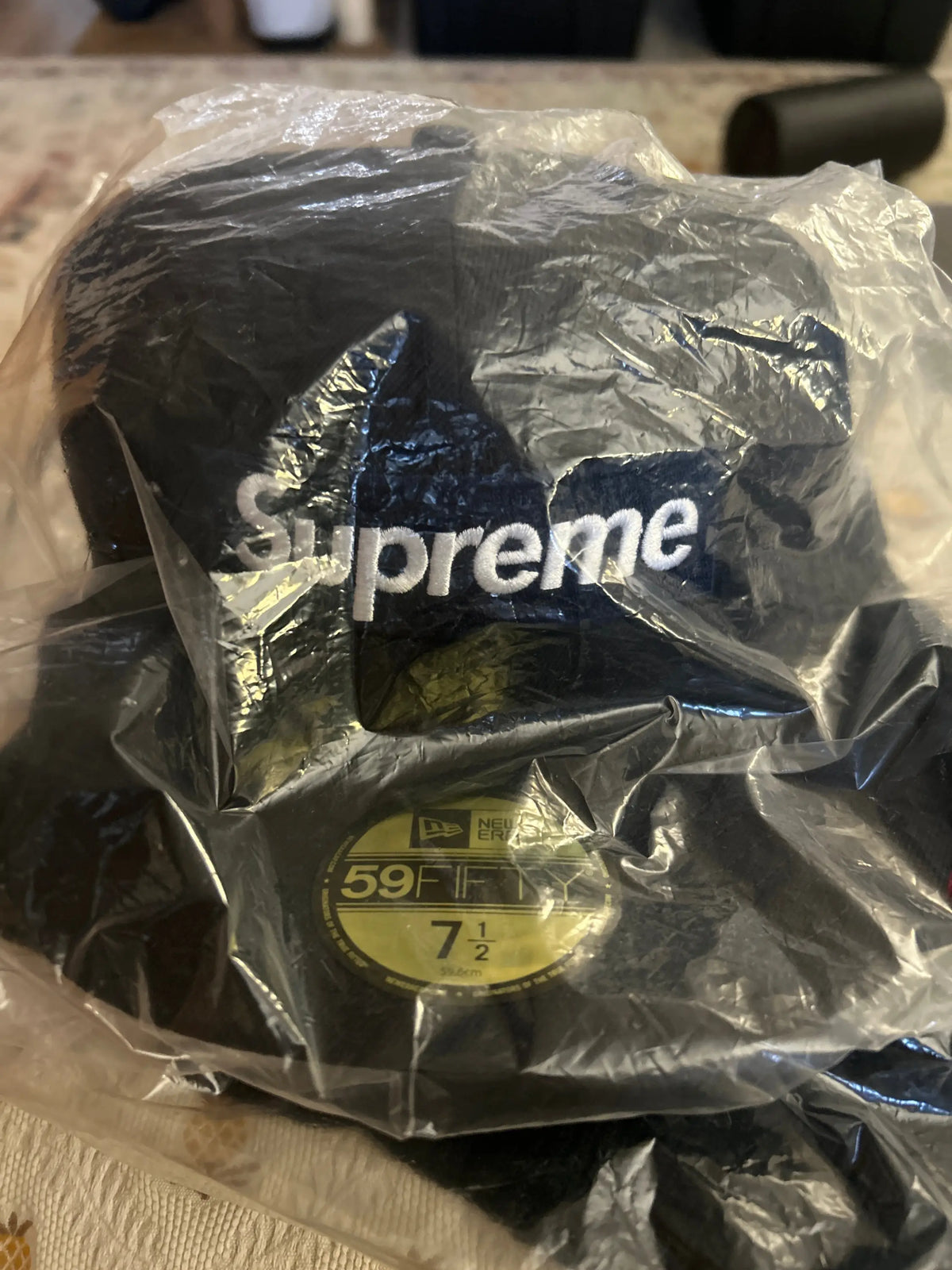 Supreme Box Logo New Era Balaclava Navy 7 1/2"