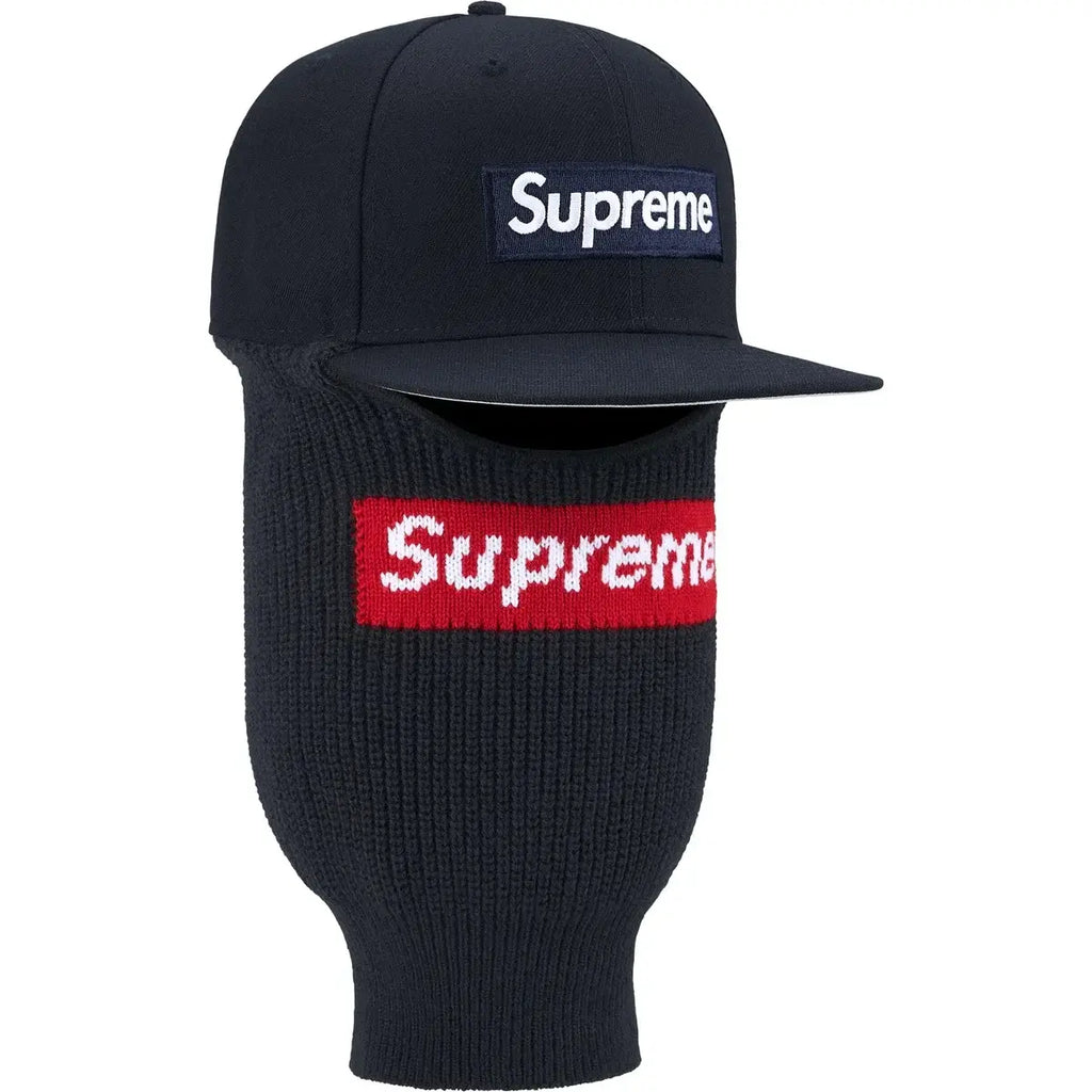 Supreme Box Logo New Era Balaclava Navy - Hats