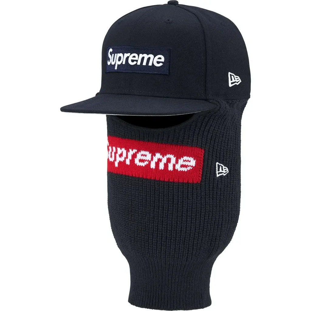 Supreme Box Logo New Era Balaclava Navy - Hats