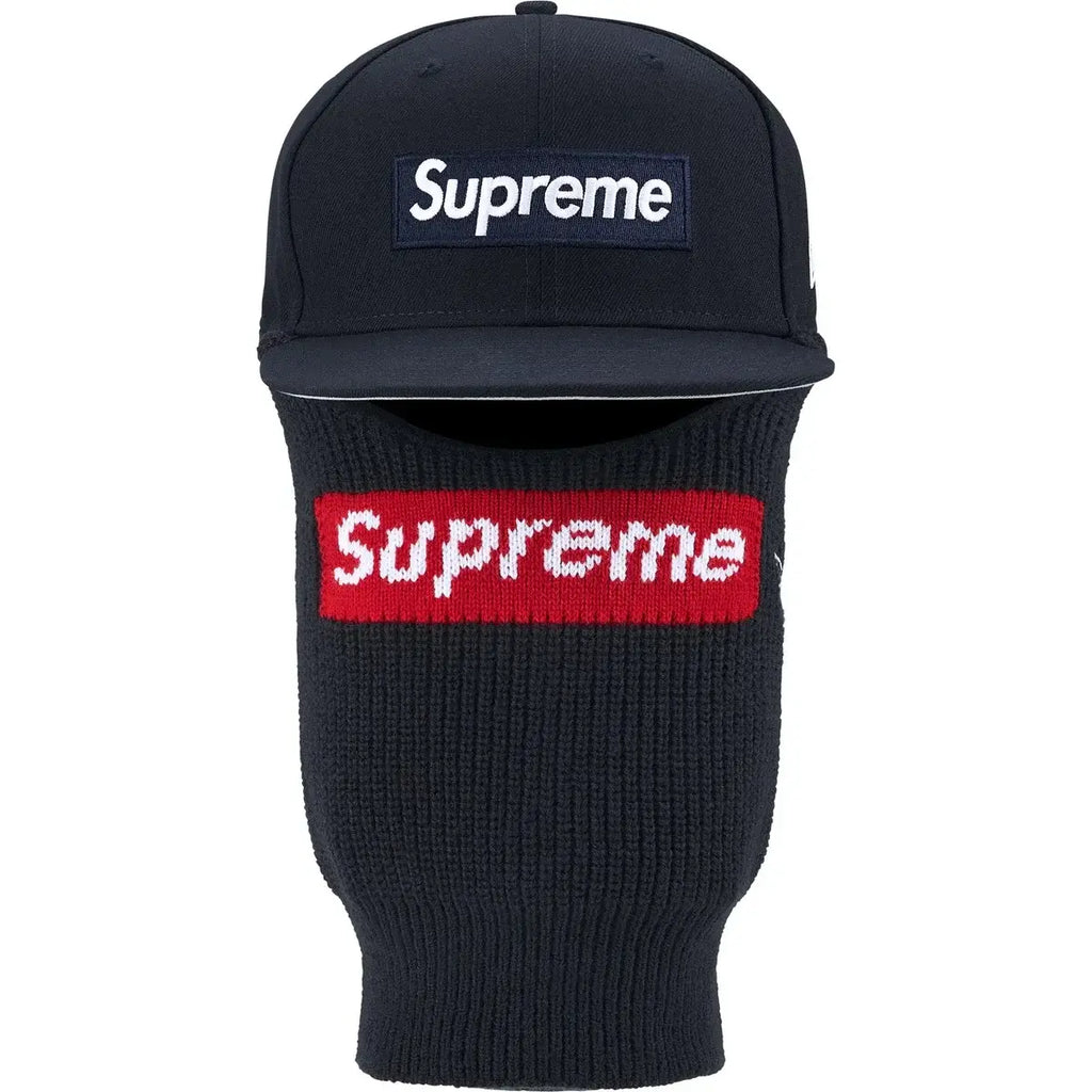 Supreme Box Logo New Era Balaclava Navy - Hats