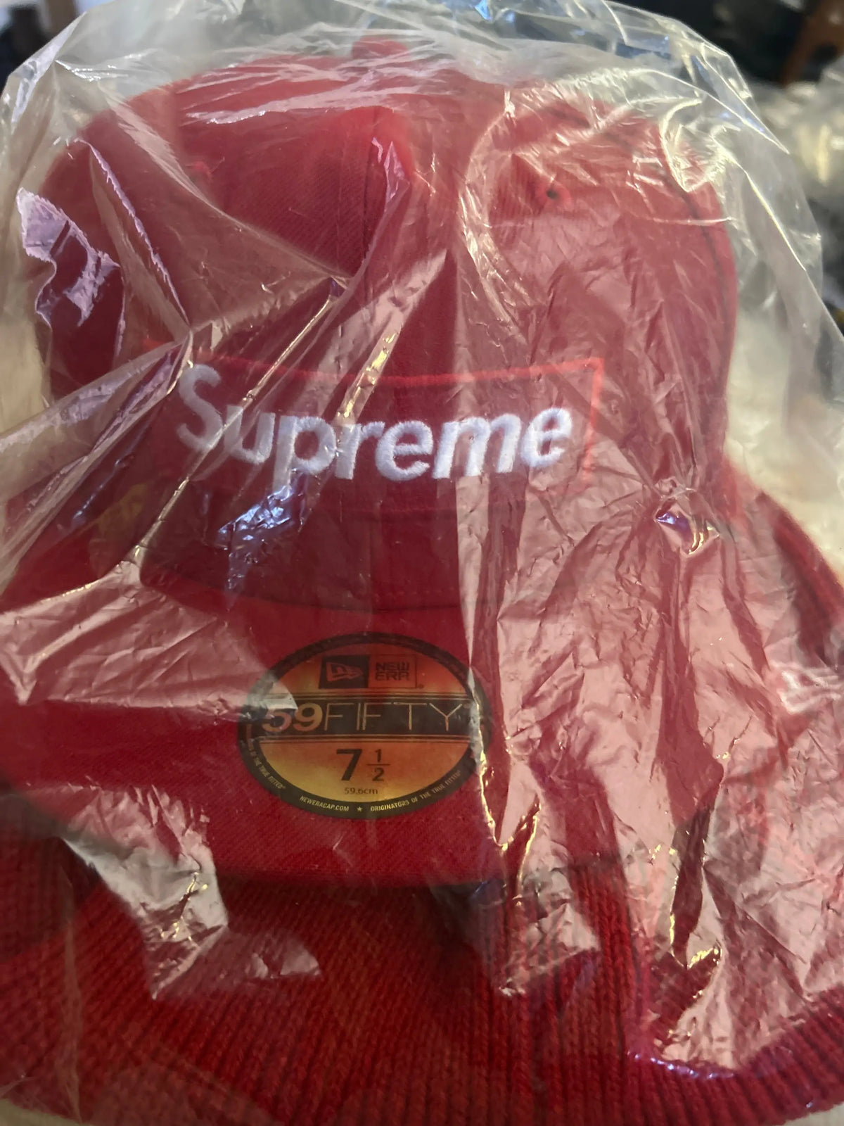 Supreme Box Logo New Era Balaclava Red 7 1/2"