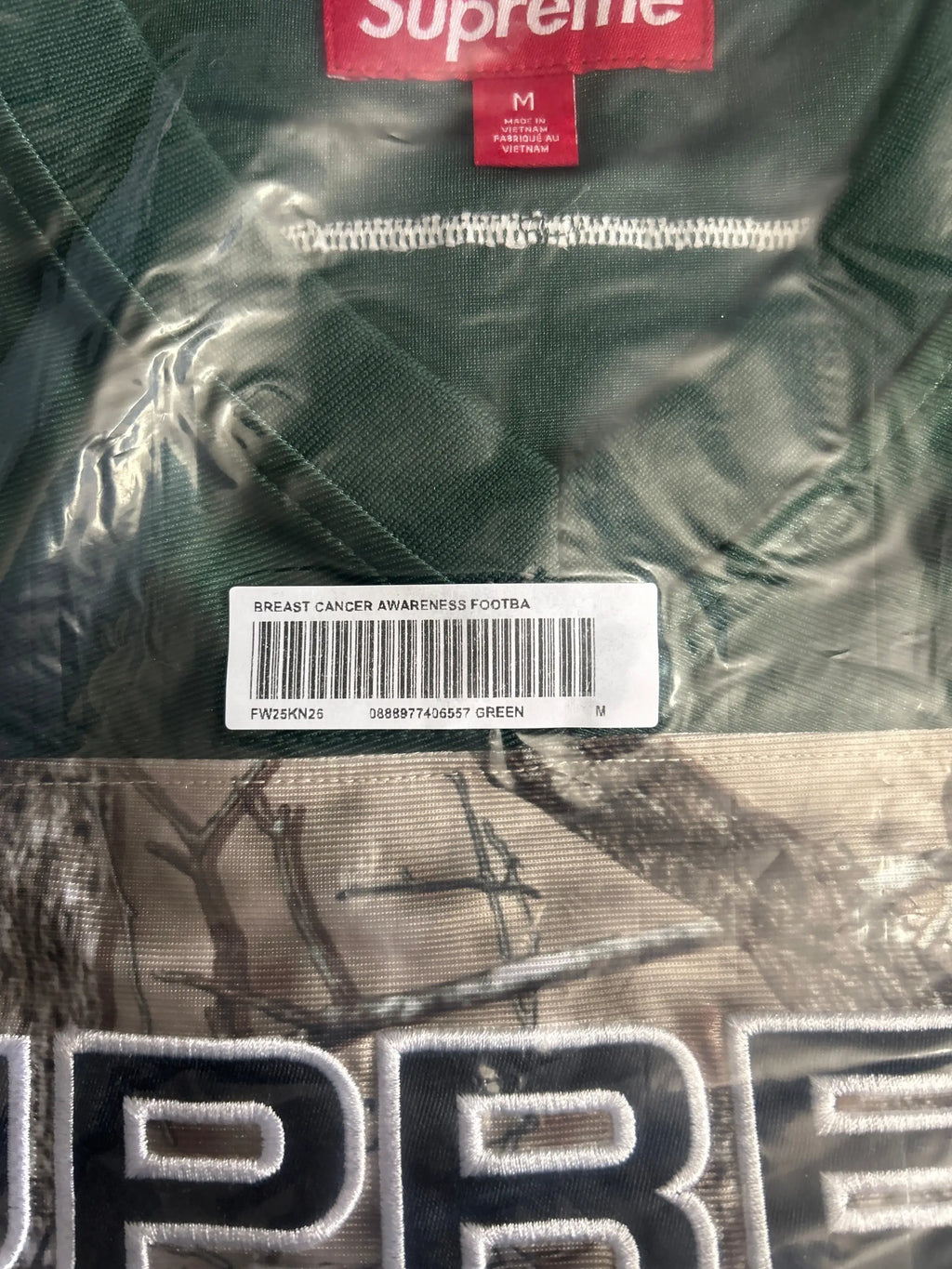 Supreme Breast Cancer Awareness Football Jersey Green Medium