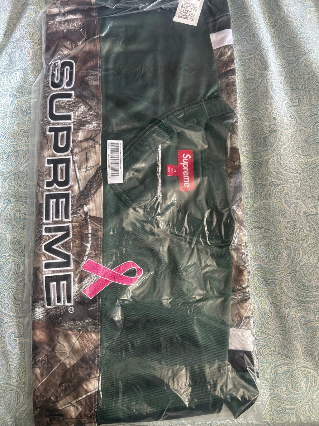 Supreme Breast Cancer Awareness Football Jersey Green Medium
